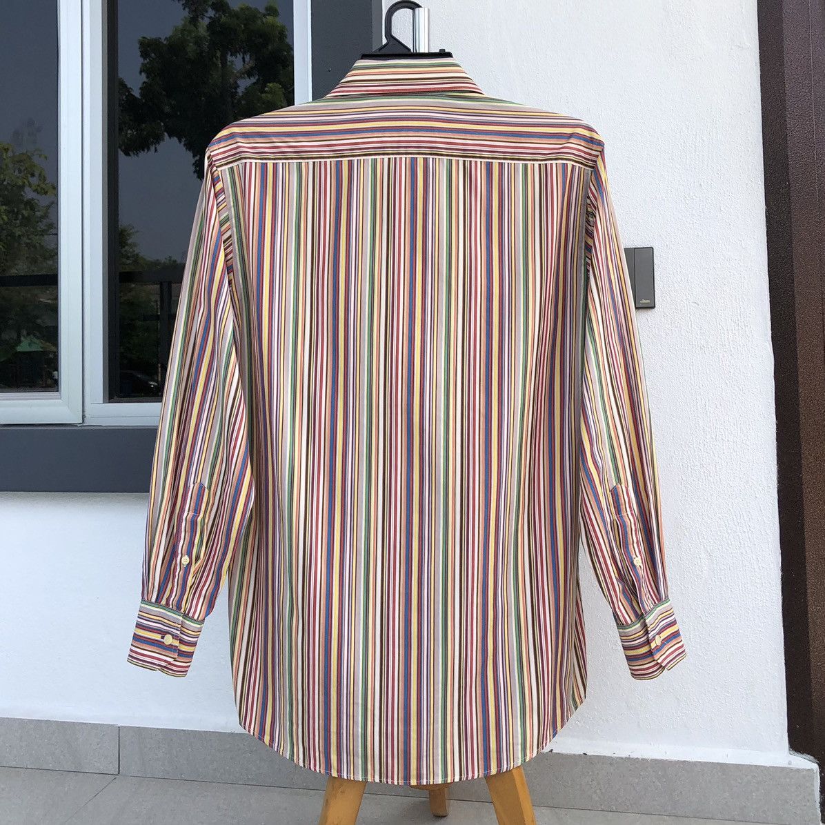 Paul Smith Paul Smith Mens Multicolor Signature Stripe Long Sleeve Size US L / EU 52-54 / 3 - 3 Thumbnail