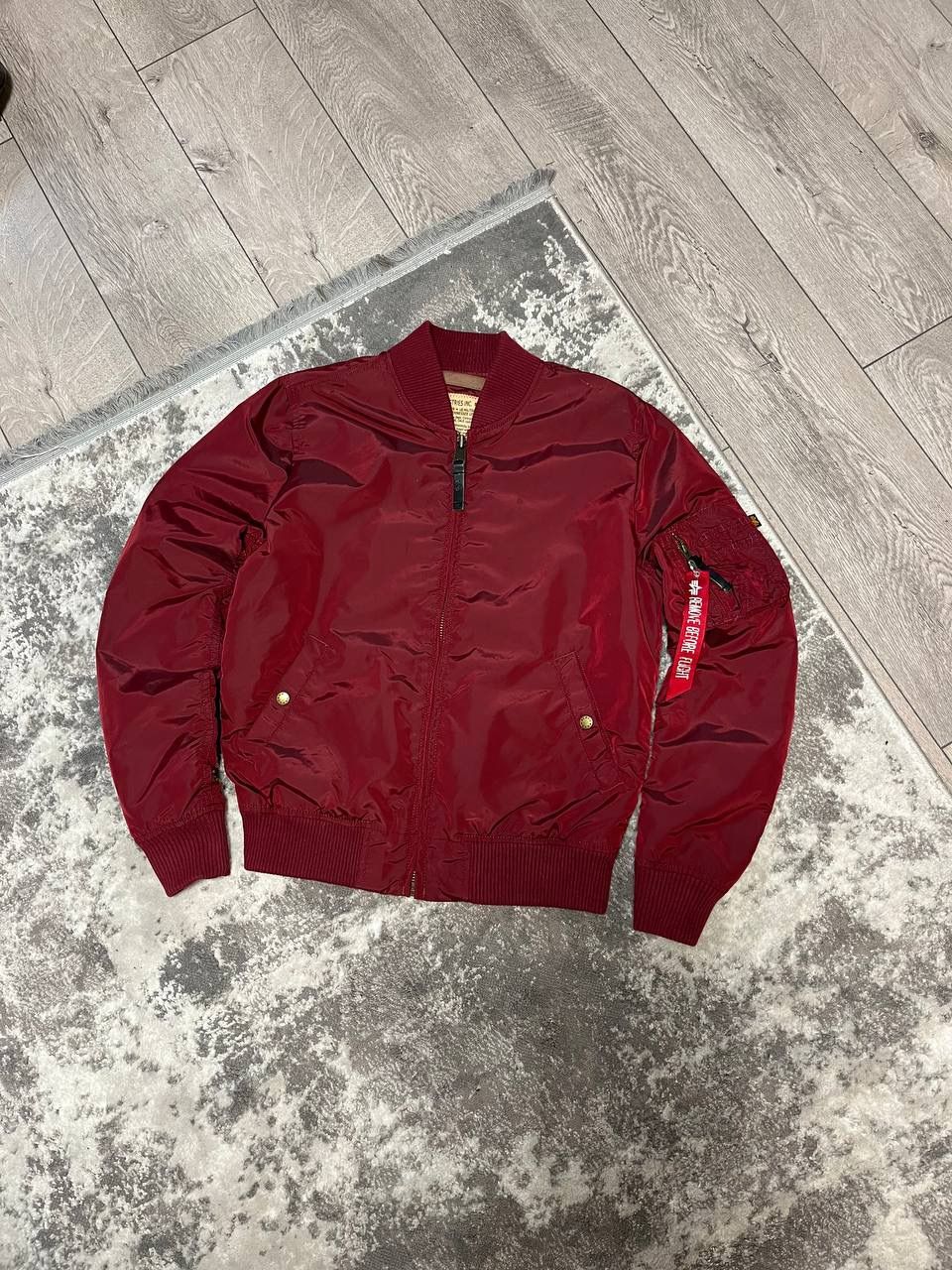 Pre-owned Alpha Industries Bomber Y2k In Red