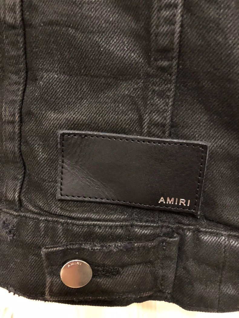 Amiri Amiri washed black brushed wax MX2 denim jacket-2506 Size US L / EU 52-54 / 3 - 3 Thumbnail