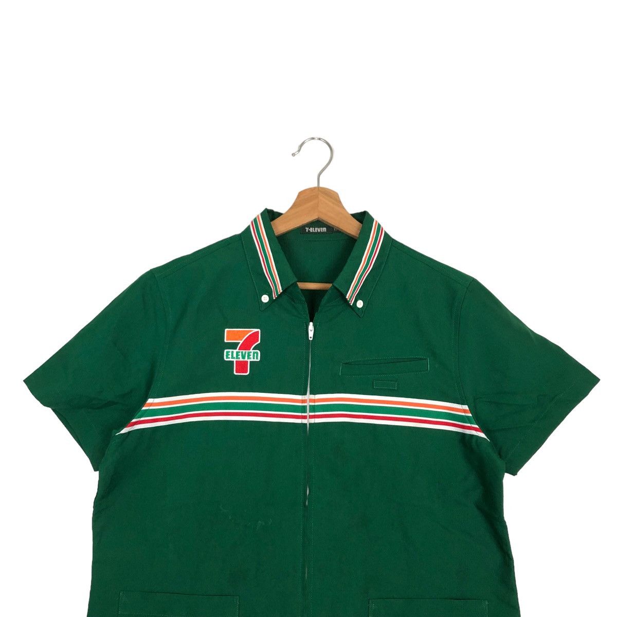 Japanese Brand 🔥RARE VINTAGE WORK JACKET 7 - ELEVEN BIG LOGO Size US M / EU 48-50 / 2 - 2 Thumbnail