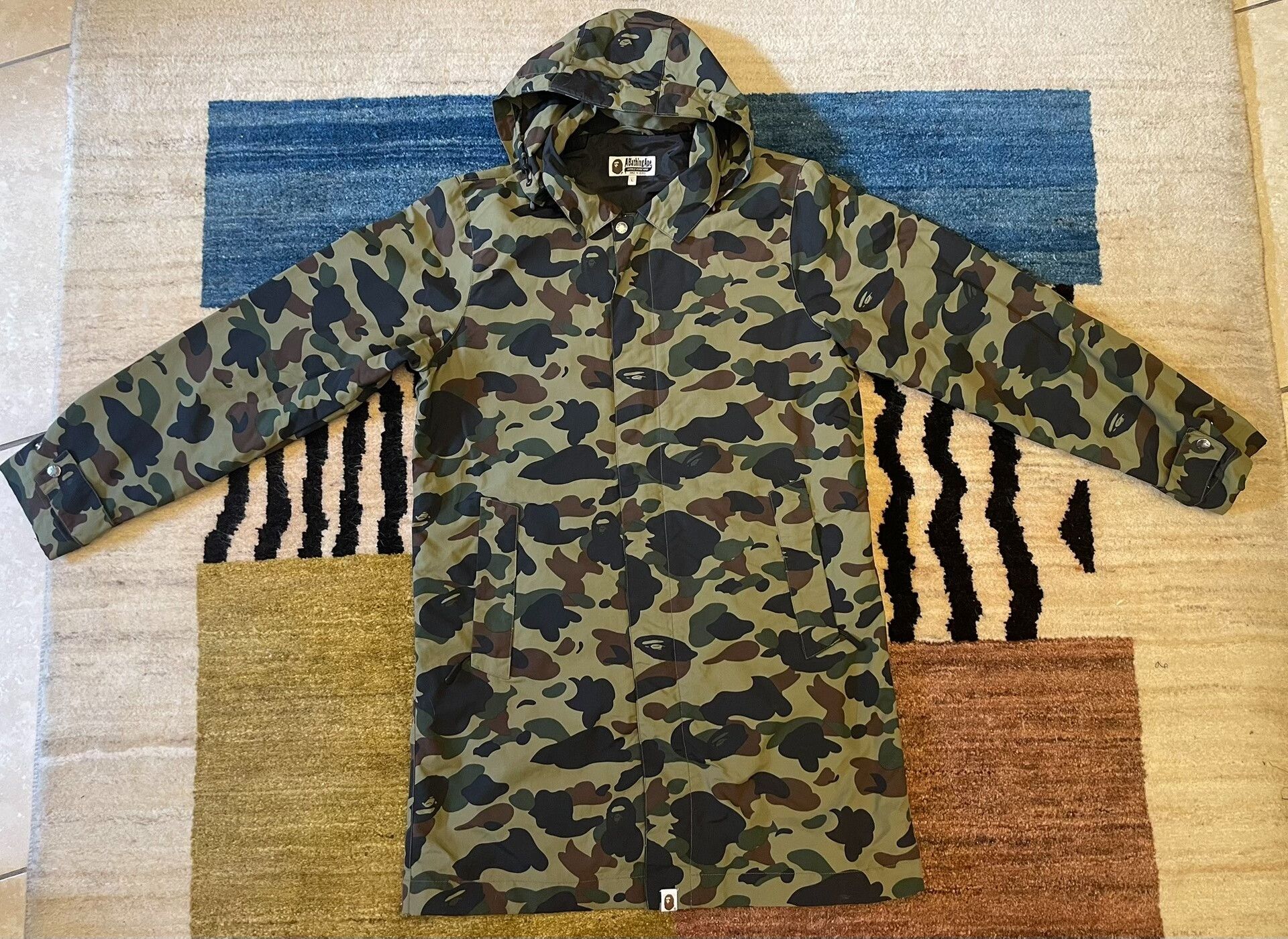 Bape Bape Green Camo Men's Windbreaker Size US L / EU 52-54 / 3 - 1 Thumbnail