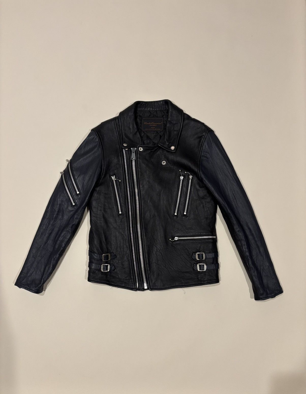 Undercover Undercover AW03 ‘Paper Doll’ Sheepskin Riders Leather Jacket Size US M / EU 48-50 / 2 - 2 Thumbnail