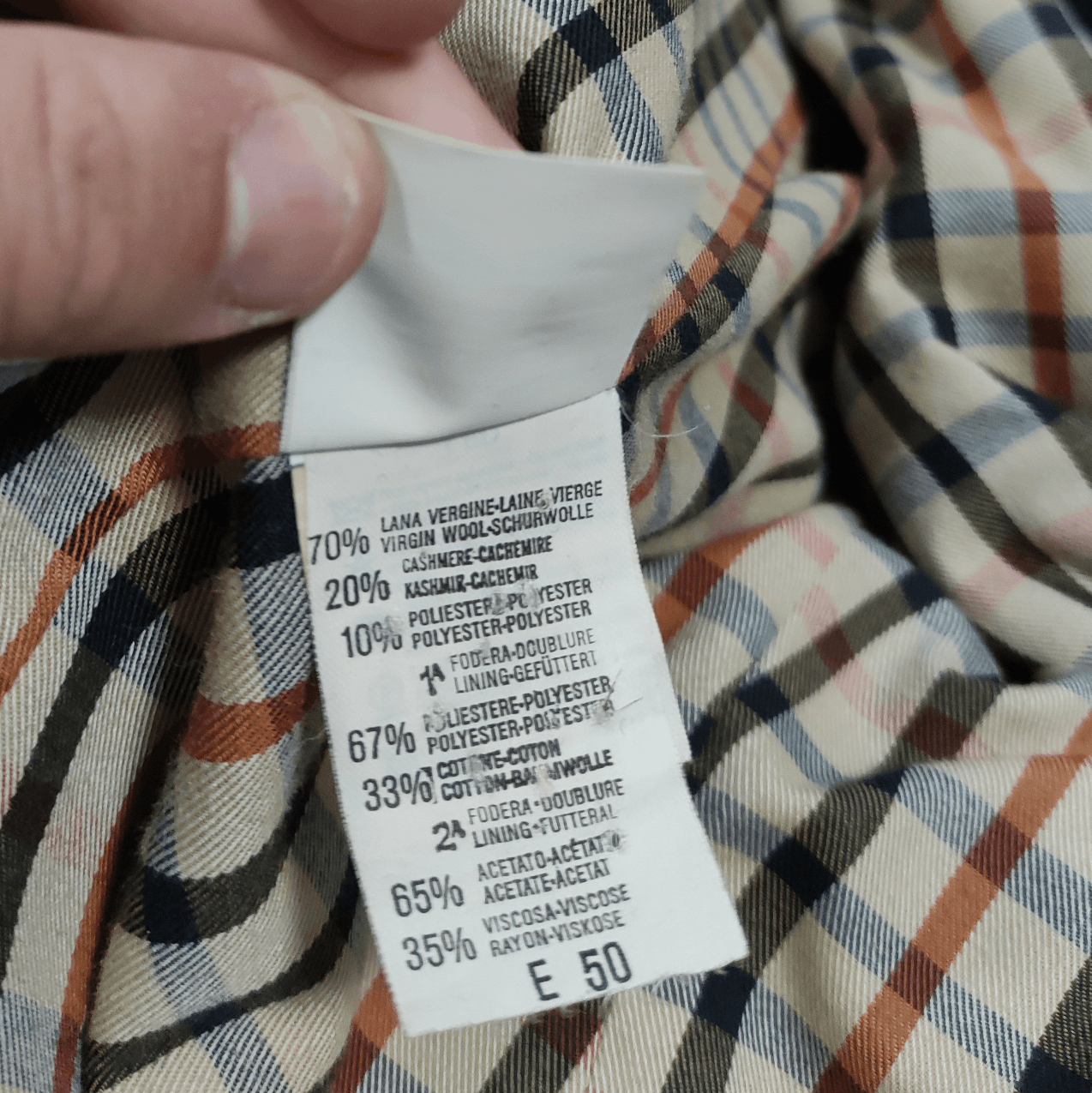 DAKS × Vintage Daks London Long Coat Cashmere Wool England UK 12 US 8 Size M / US 6-8 / IT 42-44 - 8 Thumbnail