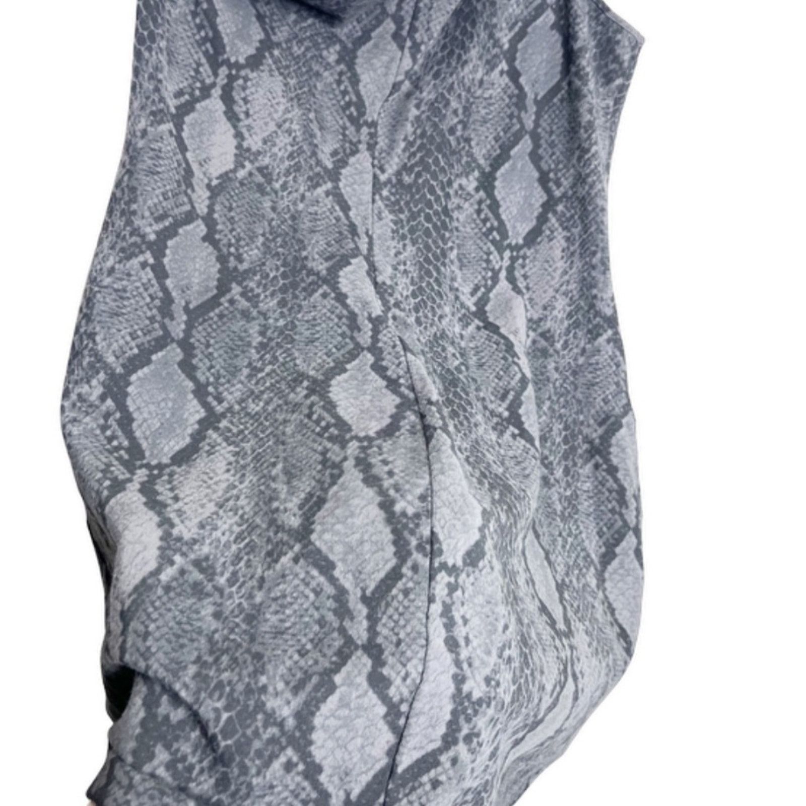Express Express Women’s Snakeskin One Shoulder Bodycon Mini Dress Size L / US 10 / IT 46 - 11 Thumbnail