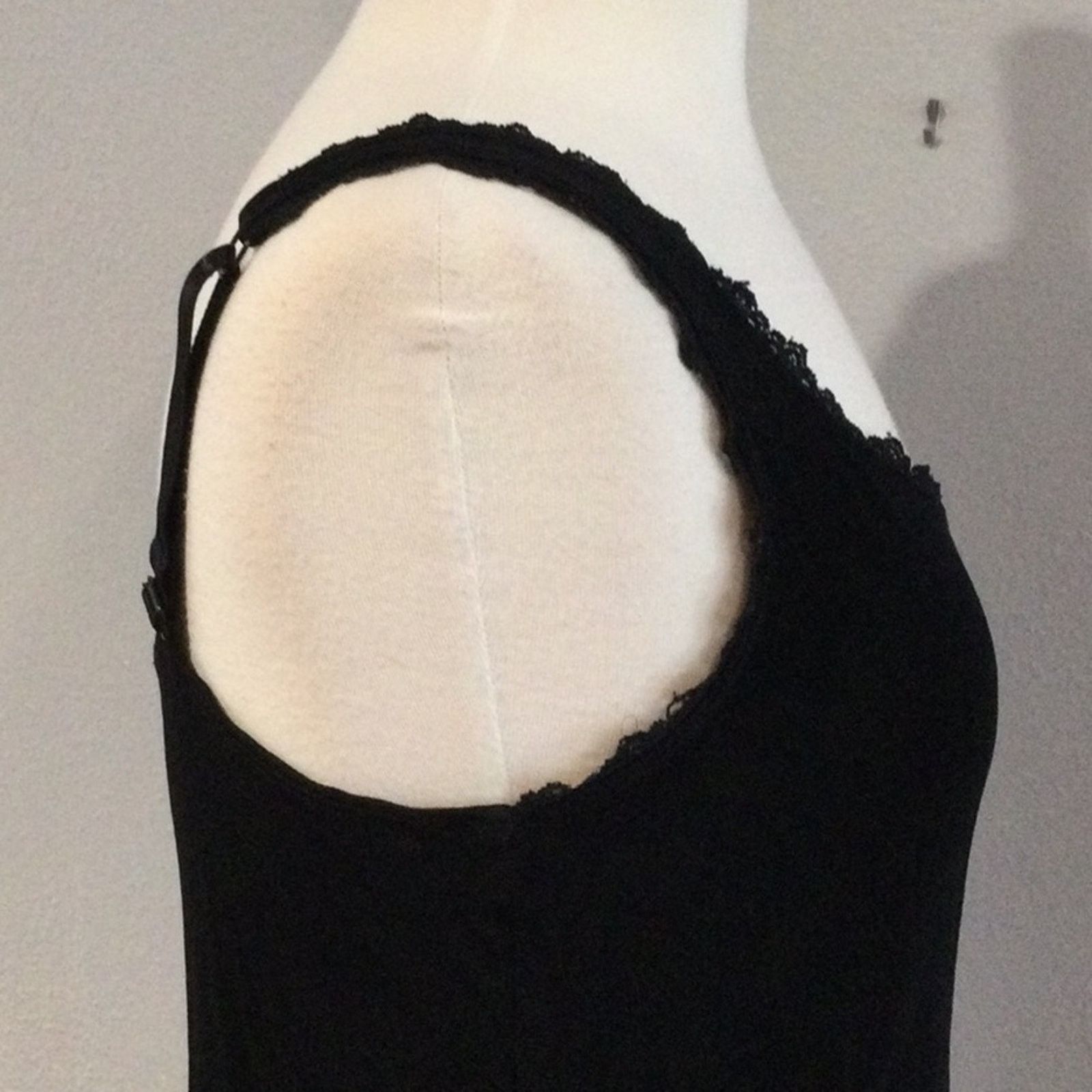 Chicos Chico's Travelers Black Lace Adjustable Strap Tank 2/L/12 Size L / US 10 / IT 46 - 5 Thumbnail