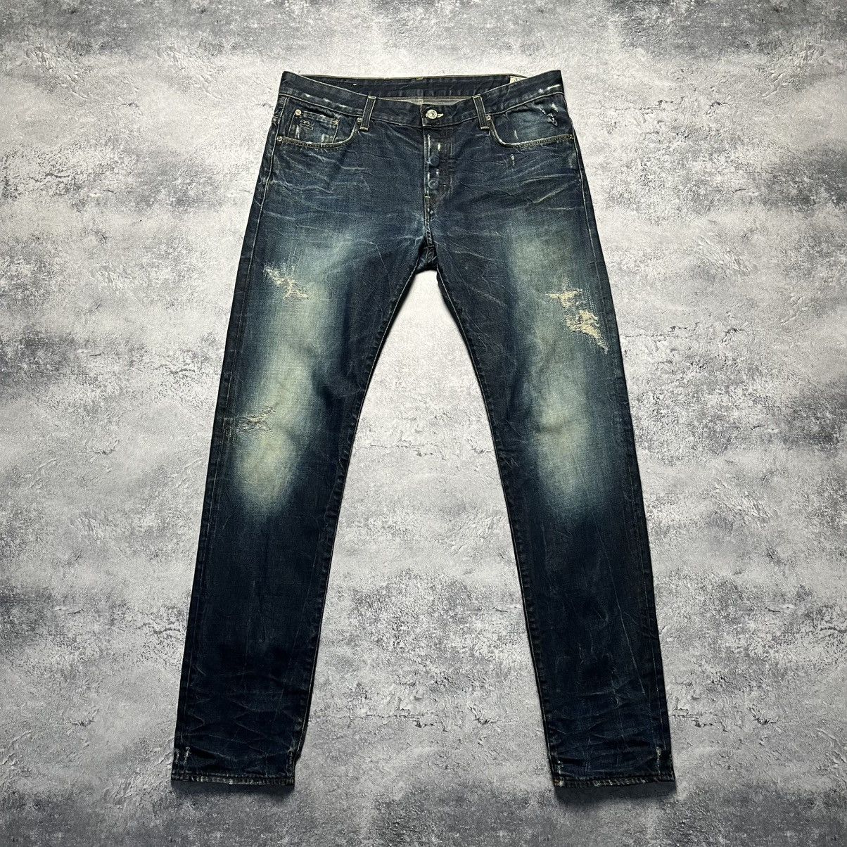 G-Star Vintage G-Star RAW 3301 Low Tapered Distressed Denim Jeans Size US 38 / EU 54 - 1 Thumbnail