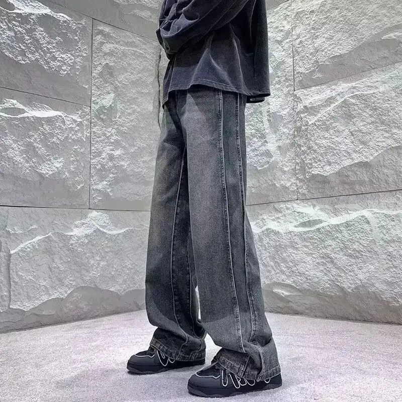 Japanese Brand Retro washed loose straight leg jeans Size US 32 / EU 48 - 6 Thumbnail