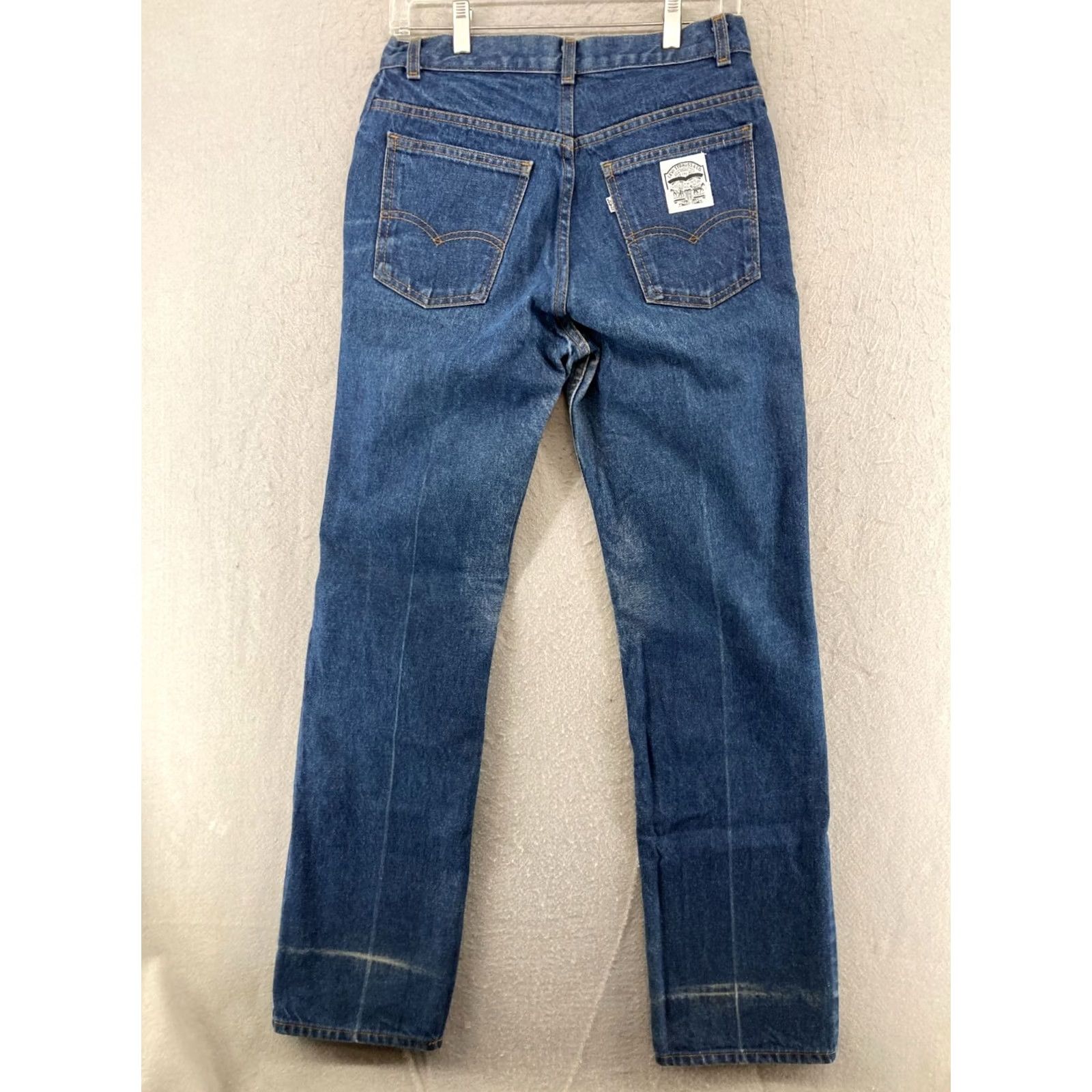 Levi's VINTAGE Levi's Jeans Women Regular Bootcut 70s Blue Denim Mid Rise 28x30 WW Mens Girls Size 28" / US 6 / IT 42 - 7 Thumbnail