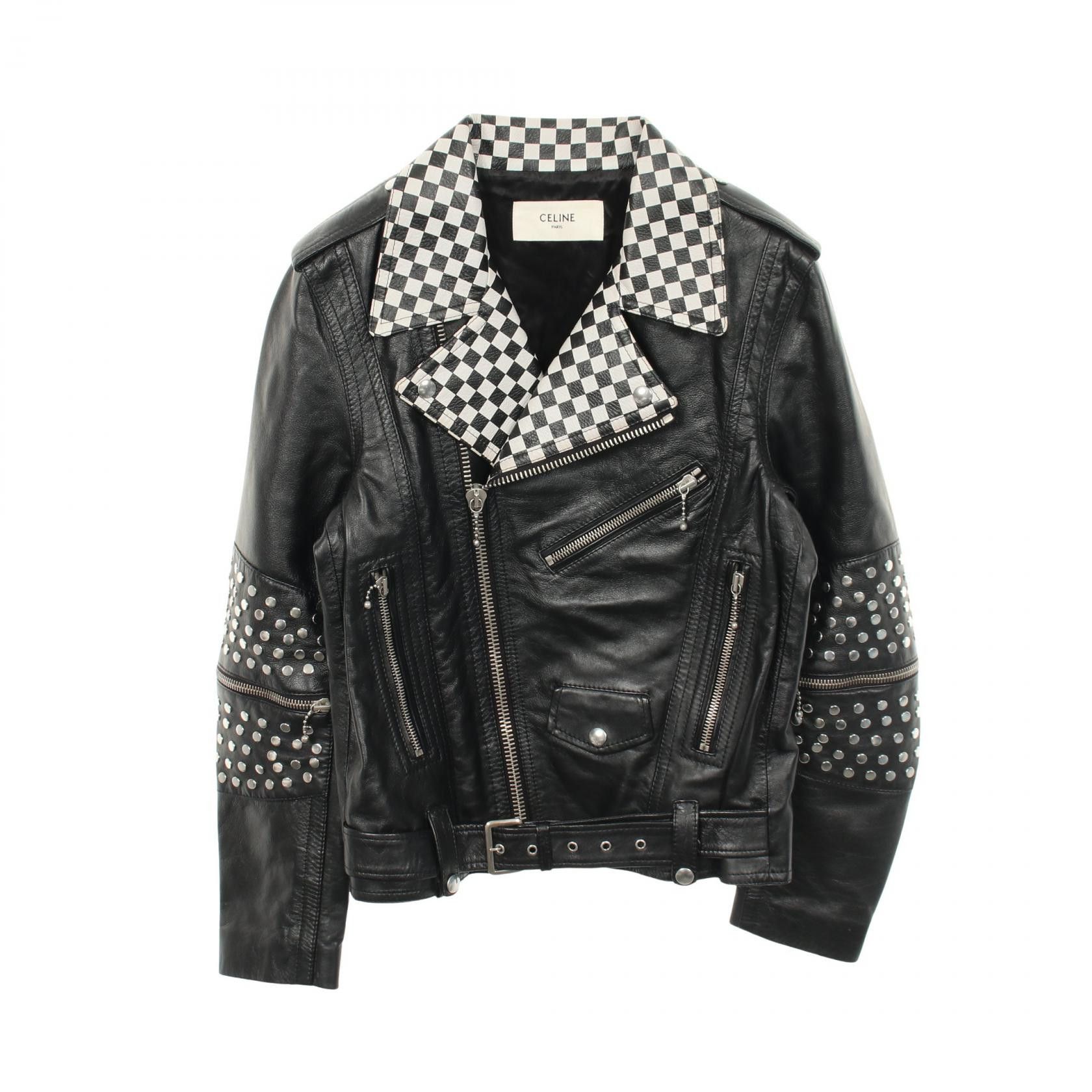 Celine Celine CELINE Leather Riders Jacket Leather Outerwear 2E350599E DUTY FREE for USA Size ONE SIZE - 1 Thumbnail