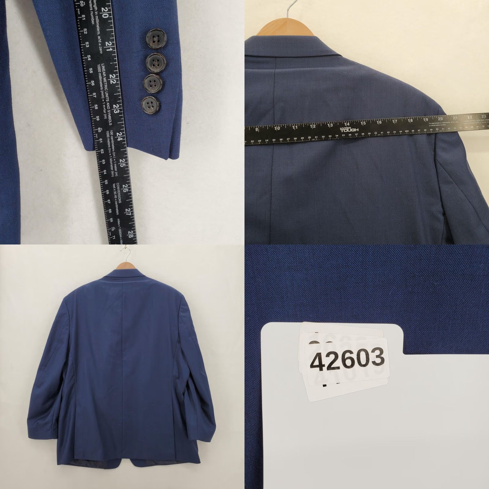 Ralph Lauren Lauren Ralph Lauren Blazer Mens 48R Blue 100% Wool Two Button Notch Lapel Lined Size 48R - 8 Thumbnail