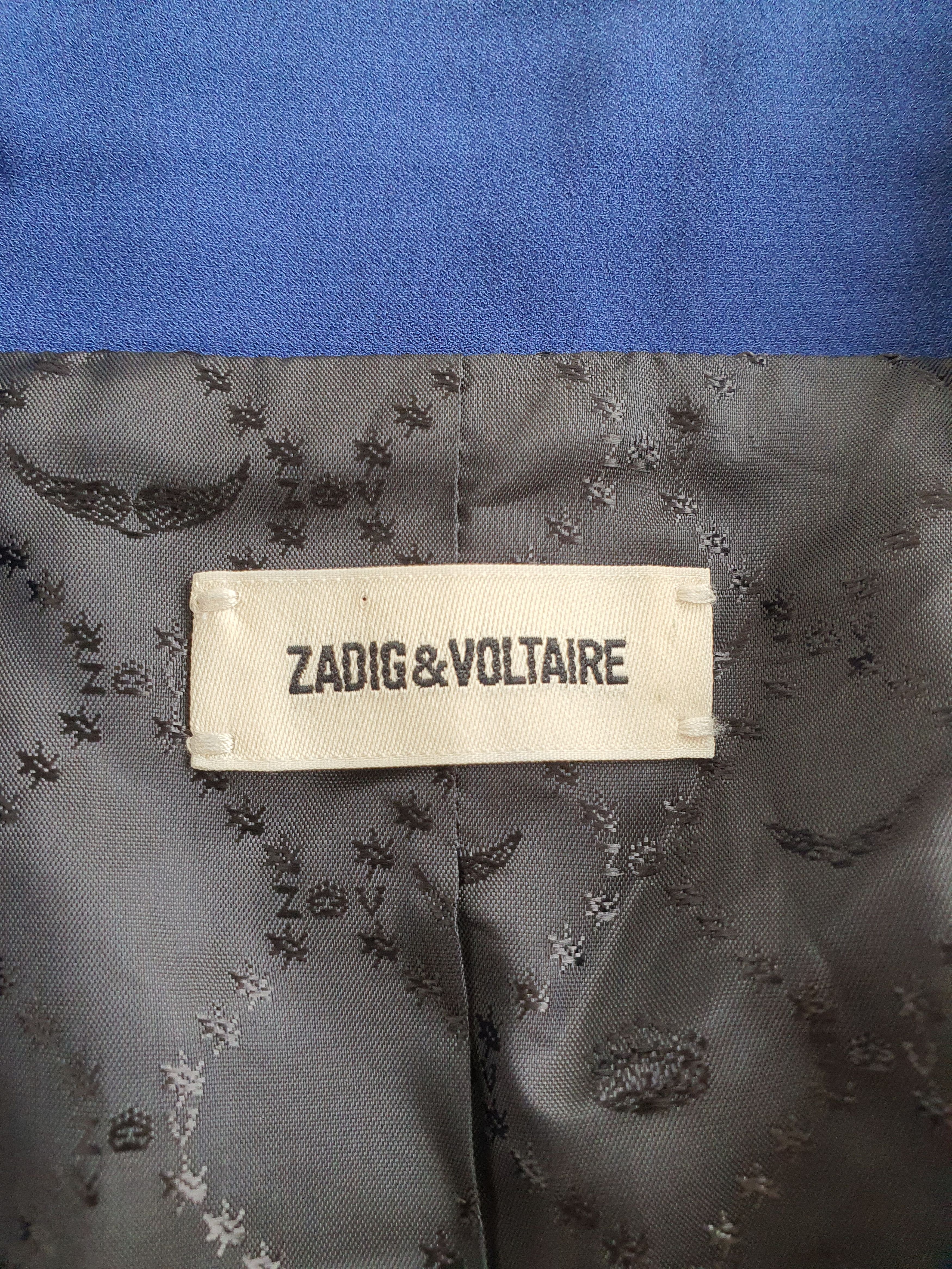 Zadig & Voltaire VOLLY CRÊPE Blazer (WJCA0209F) - Blue - US 8, UK 10 Size S / US 4 / IT 40 - 5 Thumbnail