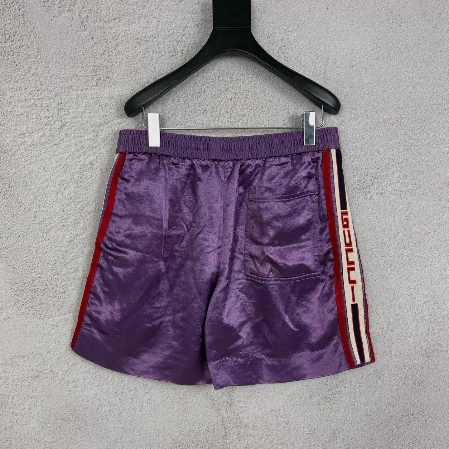 Gucci Gucci Silk Side Logo Purple Casual Shorts 48 Size US 32 / EU 48 - 2 Thumbnail