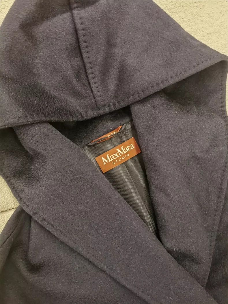 Max Mara Max Mara Hooded wool coat Size L / US 10 / IT 46 - 4 Thumbnail