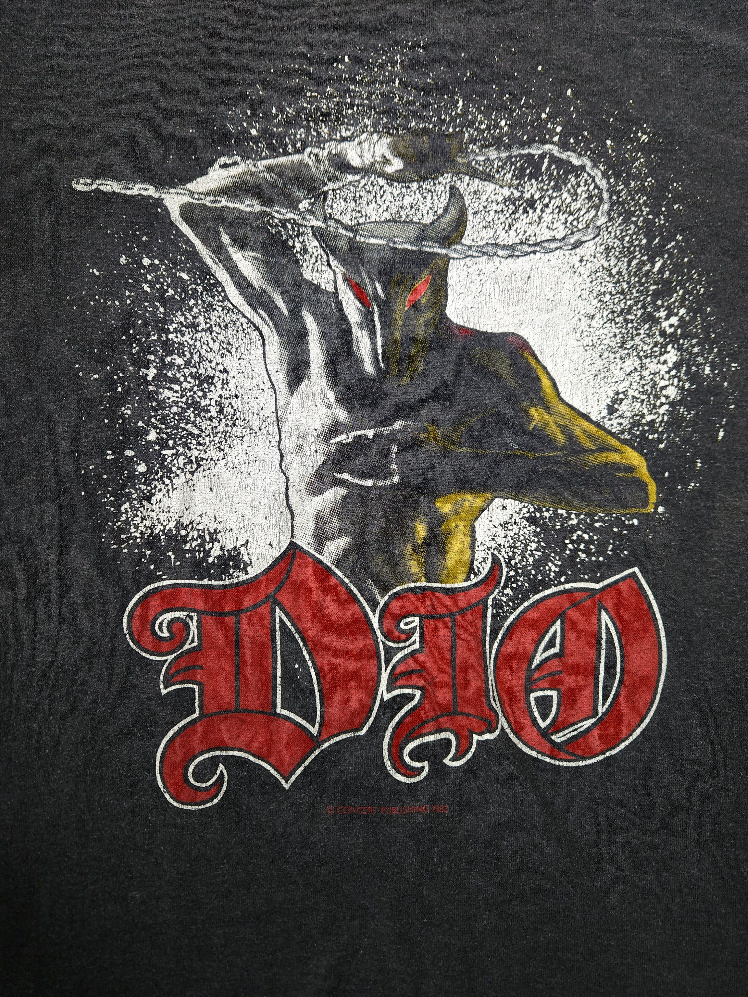 Band Tees × Vintage Vintage 1983 dio holy diver monsters of rock tee Size US L / EU 52-54 / 3 - 3 Thumbnail