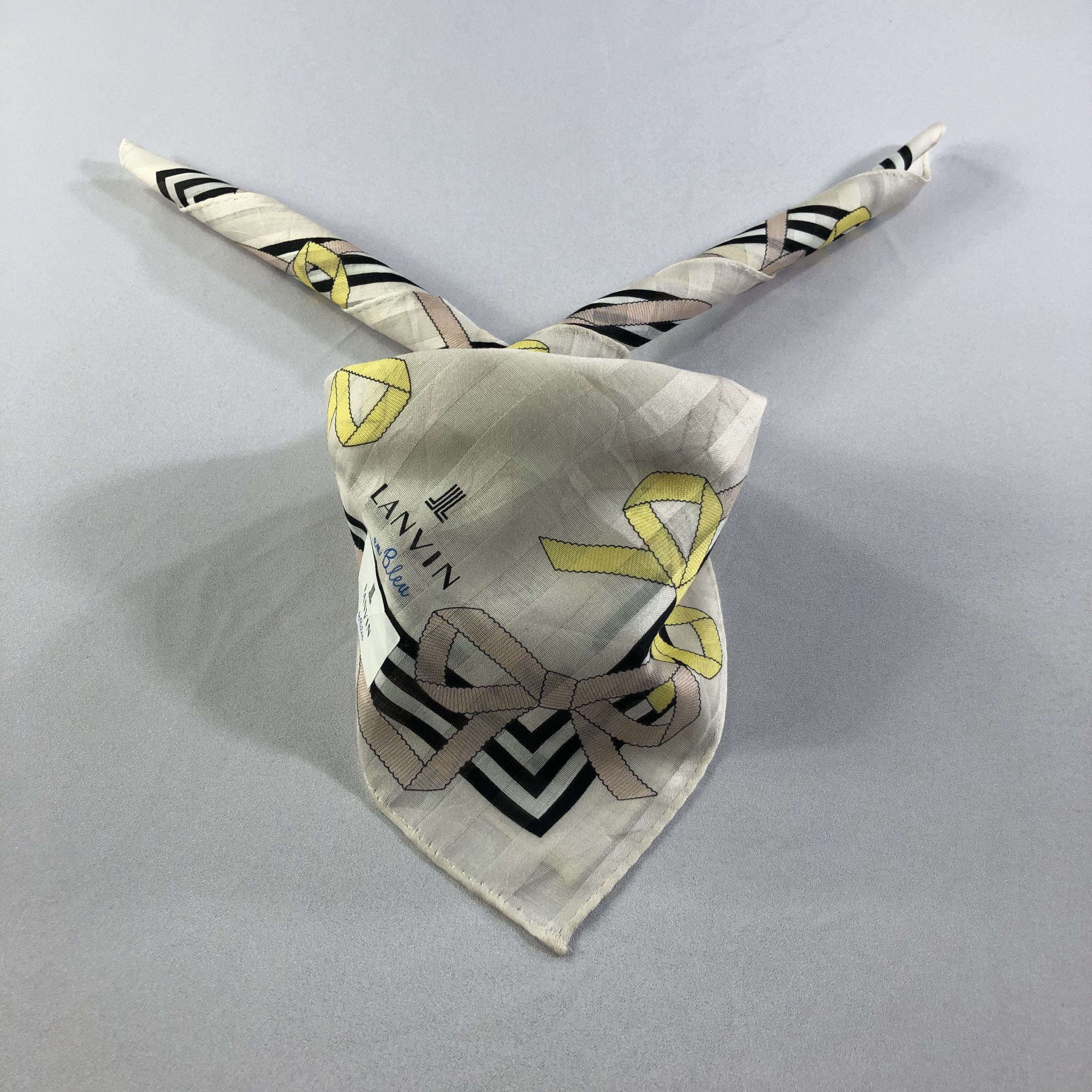 Lanvin × Vintage Lanvin Ribbons Handkerchief Neckerchief Bandana H2212 Size ONE SIZE - 1 Thumbnail