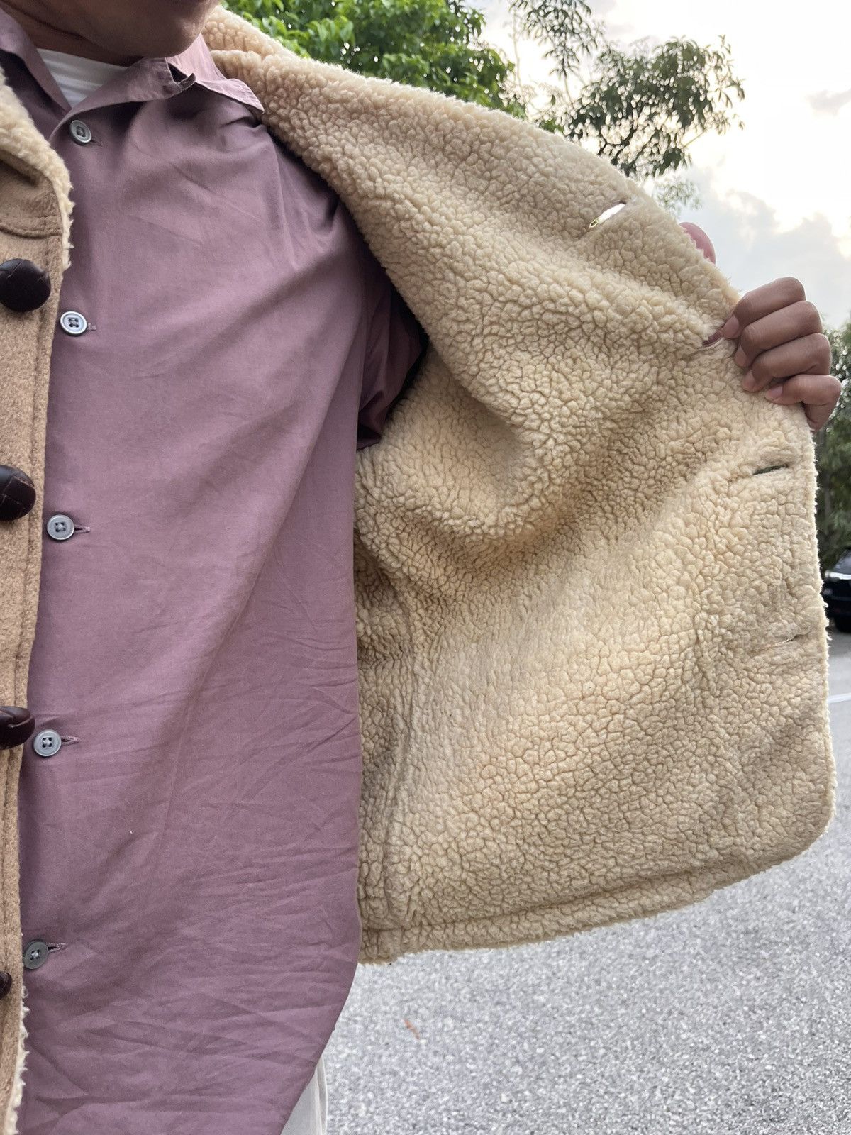 Schott Vintage 90s sherling wool jacket Size US L / EU 52-54 / 3 - 8 Thumbnail