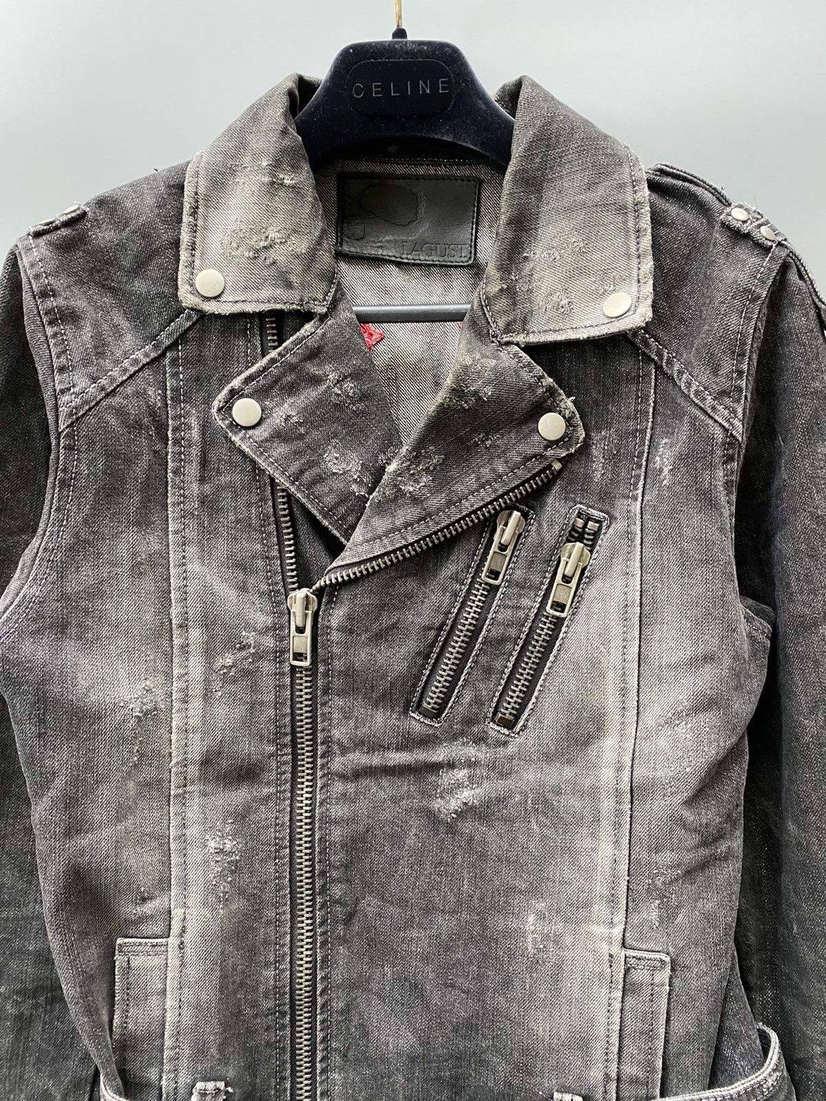 If Six Was Nine × Japanese Brand Lagust Distressed Metallic Denim Jacket Size S / US 4 / IT 40 - 12 Thumbnail