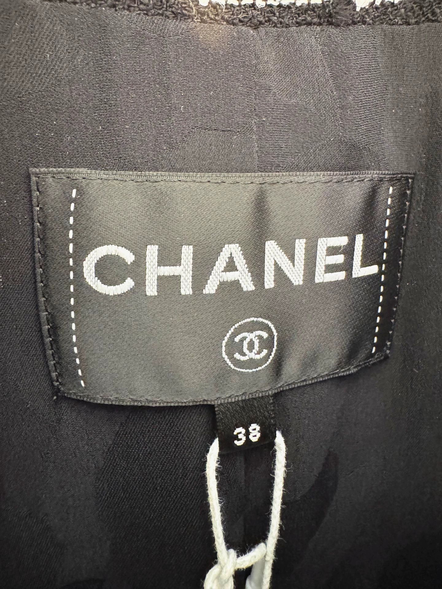 Chanel 23P Black Stripe Jacket 38