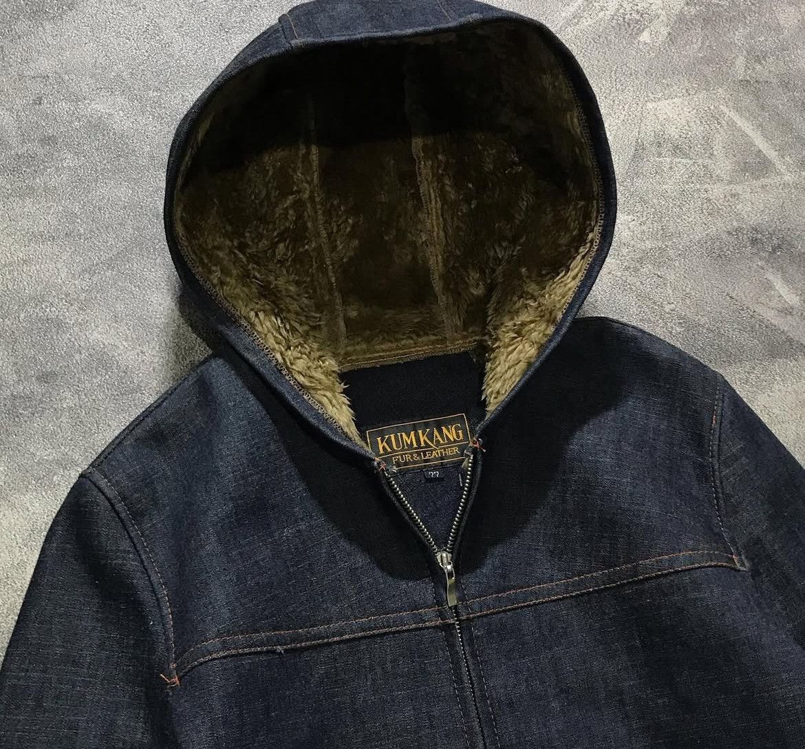 If Six Was Nine 2000s Archival Japanese Fur Jeans Hodded Jacket y2k style Size US L / EU 52-54 / 3 - 2 Thumbnail