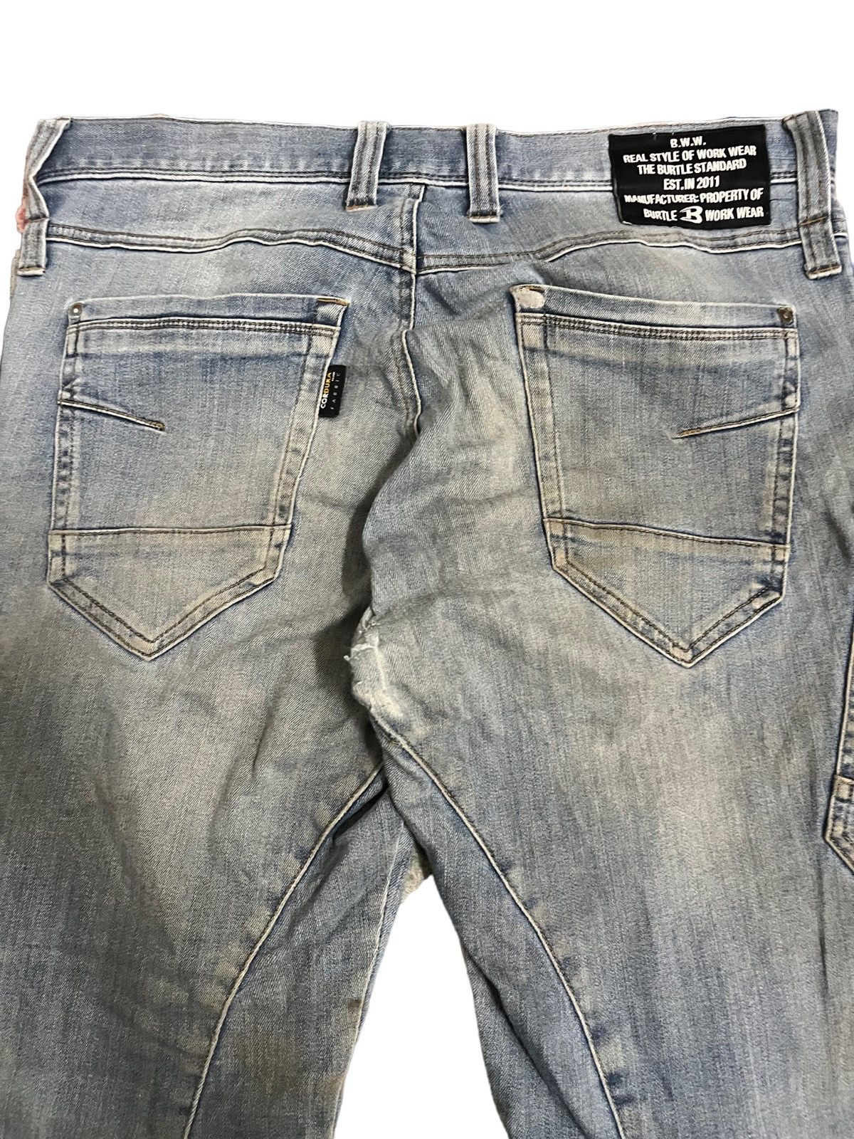 Japanese Brand Burtle Workwear Multipocket Style Jeans Size US 34 / EU 50 - 12 Thumbnail