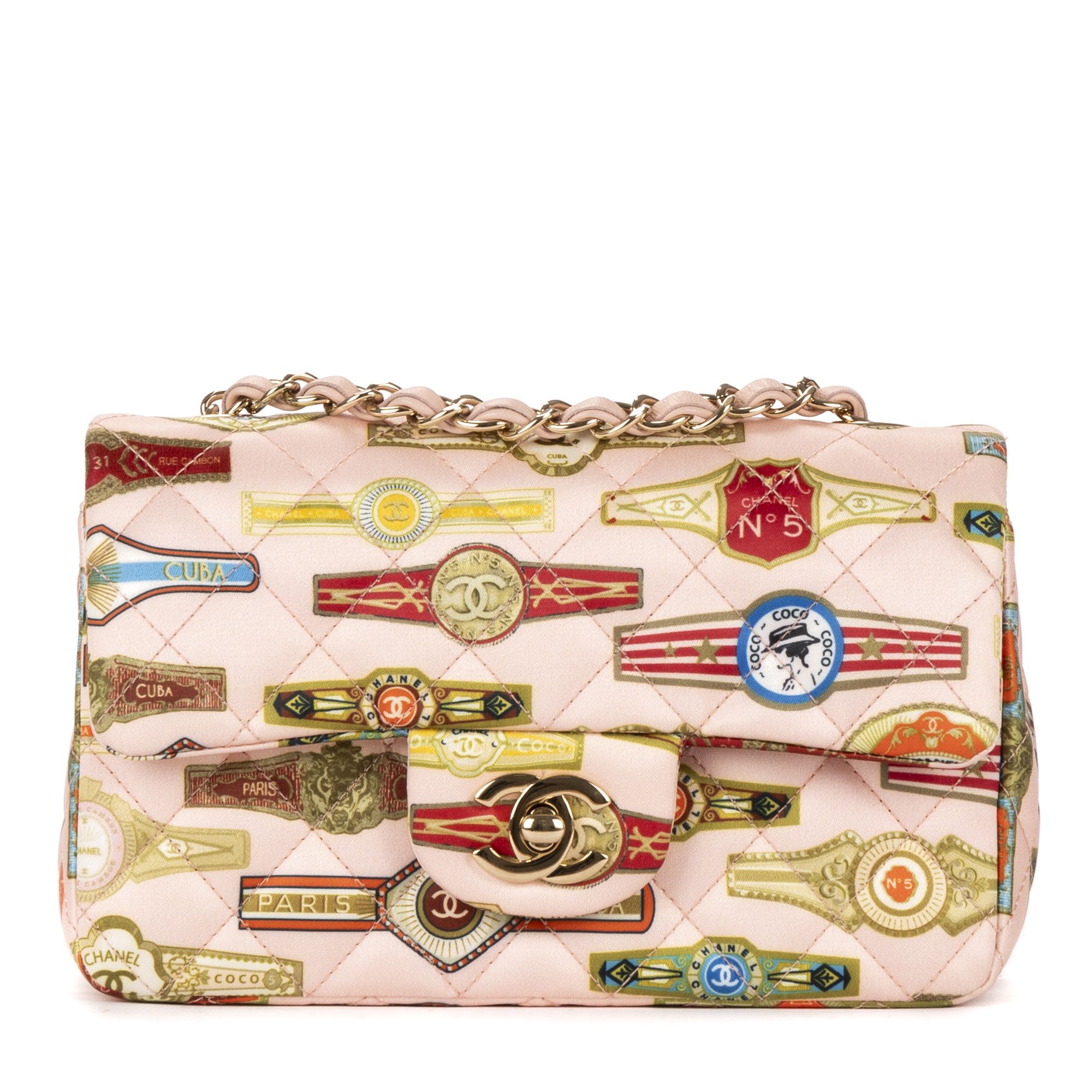 Chanel Ltd. Ed. Paris Cuba Cigar Label Printed Rectangular Mini Classic Flap Size ONE SIZE - 1 Thumbnail