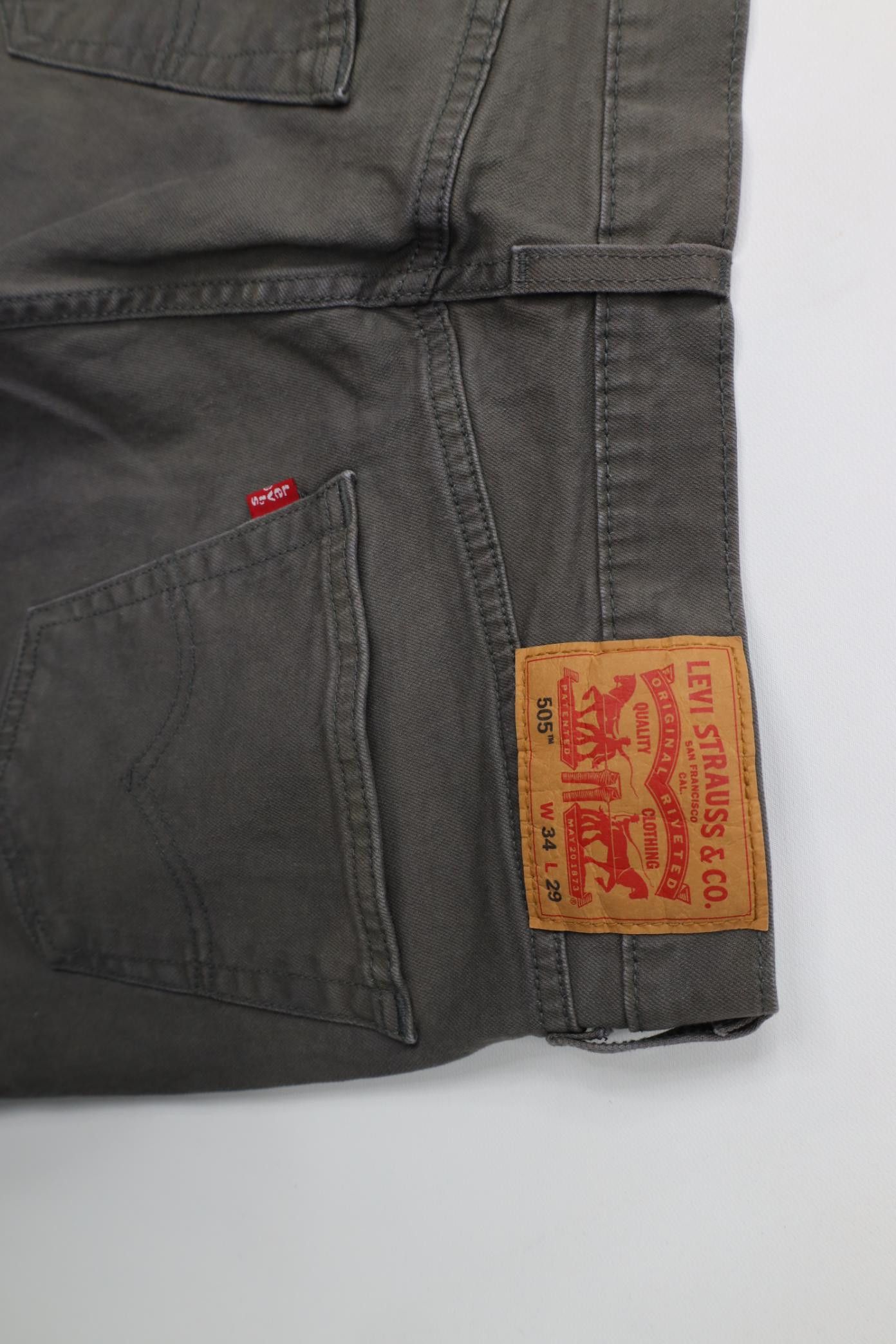 Levi's Vintage Y2K Levis 505 Regular Straight Leg Jeans Gray Size US 34 / EU 50 - 13 Thumbnail