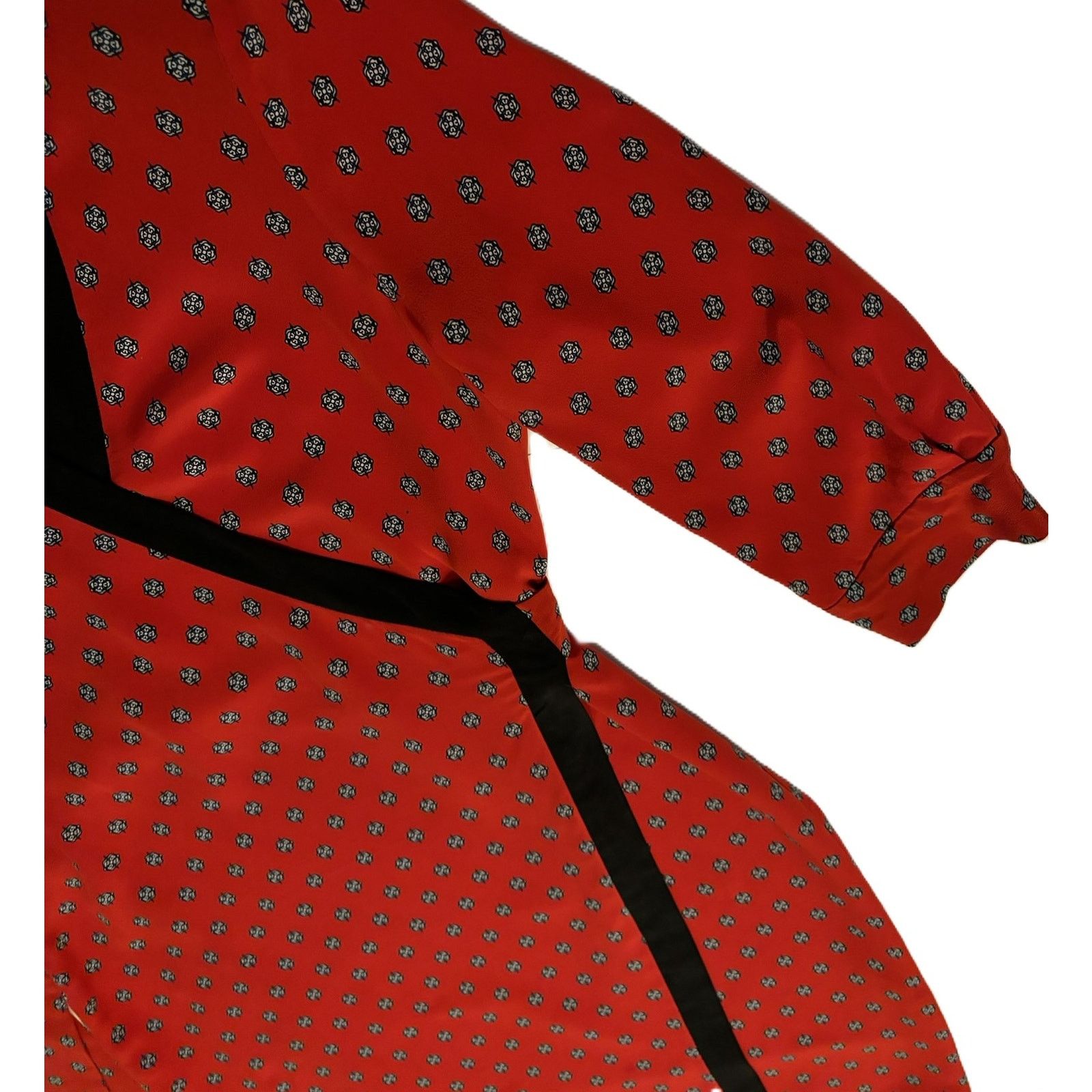 L'AGENCE L'Agence Silk Wrap Dress Red Navy Pattern Small Size S / US 4 / IT 40 - 13 Thumbnail