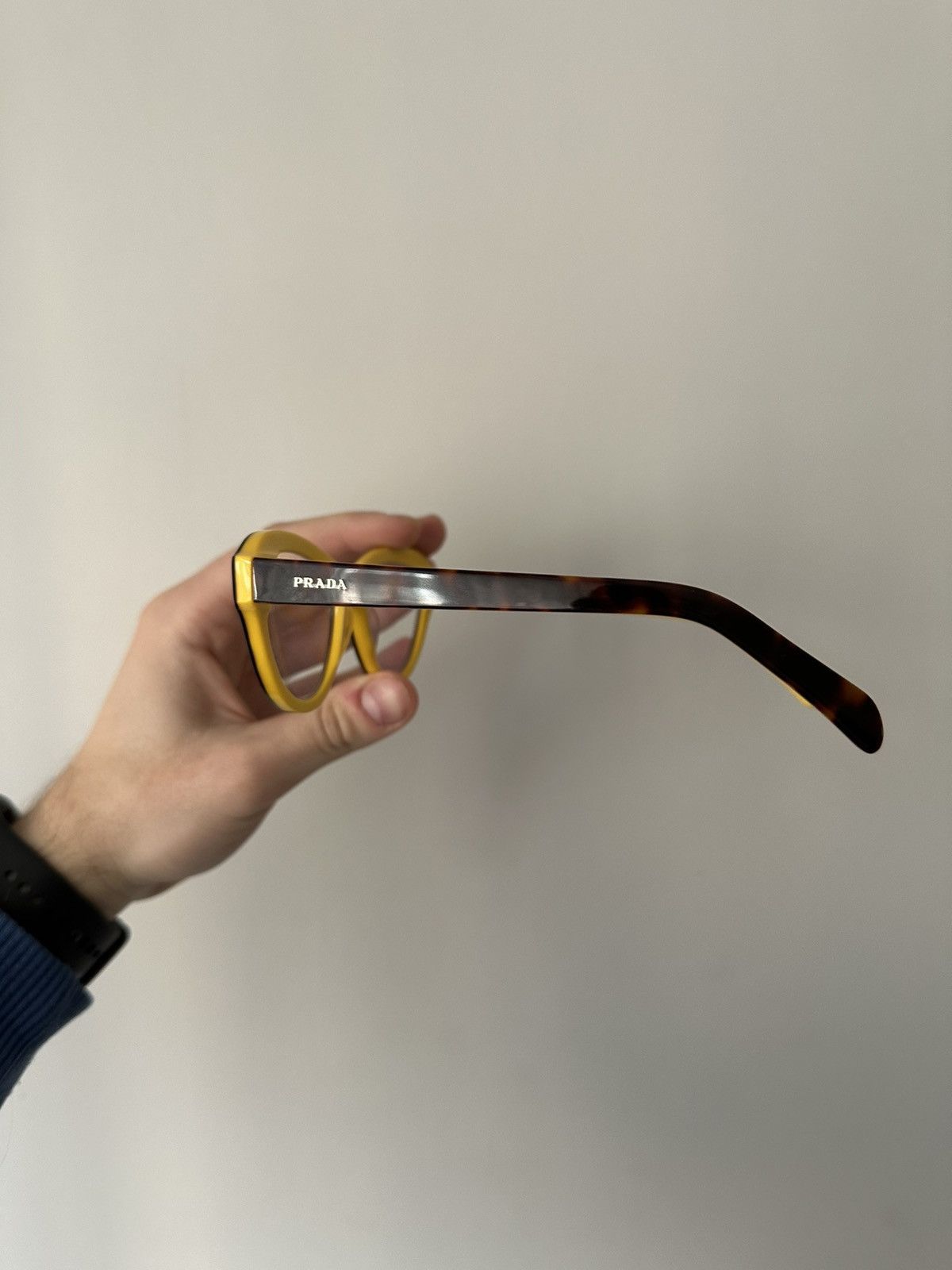 Prada Prada Cat Eye VPR 25RV Glasses Tortoise Yellow Italy Size ONE SIZE - 3 Thumbnail