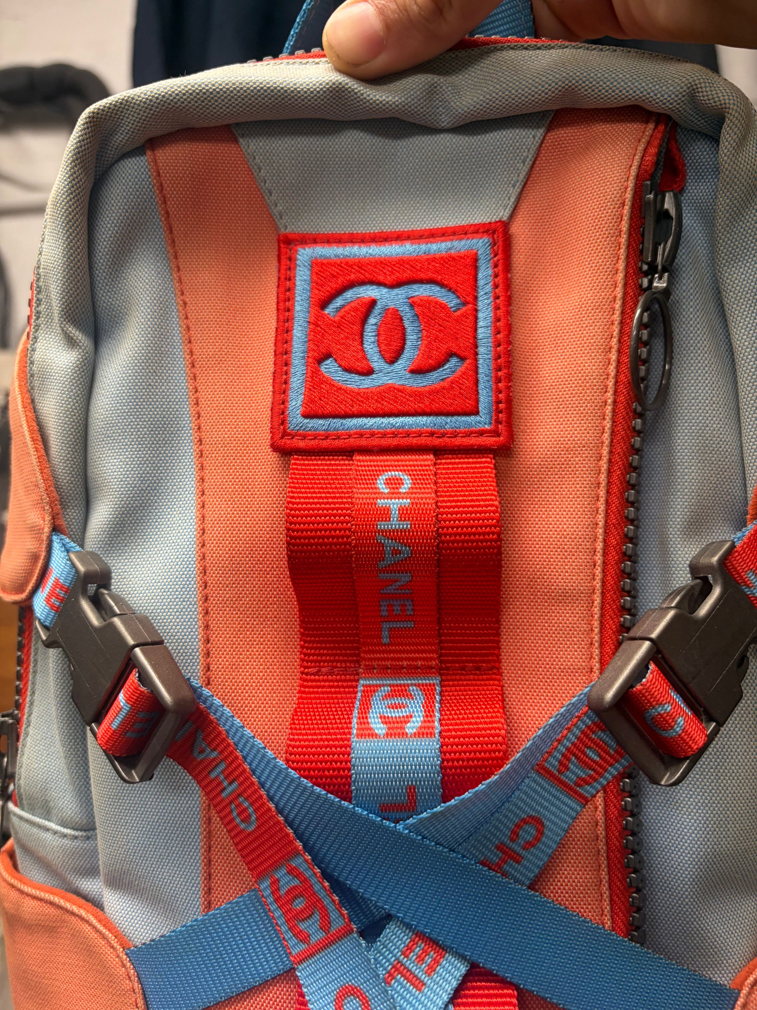 Chanel SS2002 Chanel Sport ‘Powder Blue/Orange’ Backpack Size ONE SIZE - 3 Thumbnail