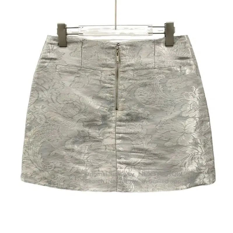 Louis Vuitton Louis Vuitton Silver Women's Skirt . Size 24" / US 00 / IT 34 - 2 Thumbnail