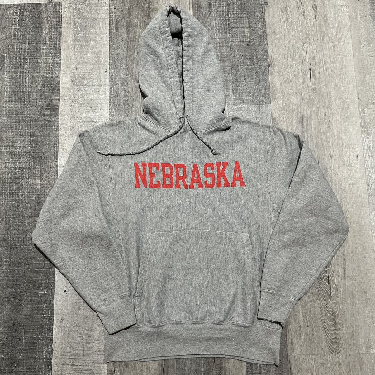 Champion VTG Champion Reverse Weave Grey Nebraska Cornhuskers Hoodie Size US S / EU 44-46 / 1 - 1 Thumbnail