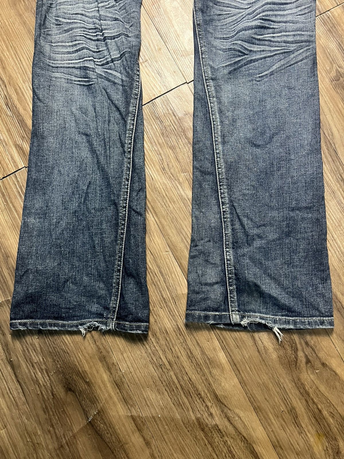 Michel Klein Archive Michel Klein Homme Cyber Grunge Y2K Flare Denim (43) Size US 31 - 14 Thumbnail
