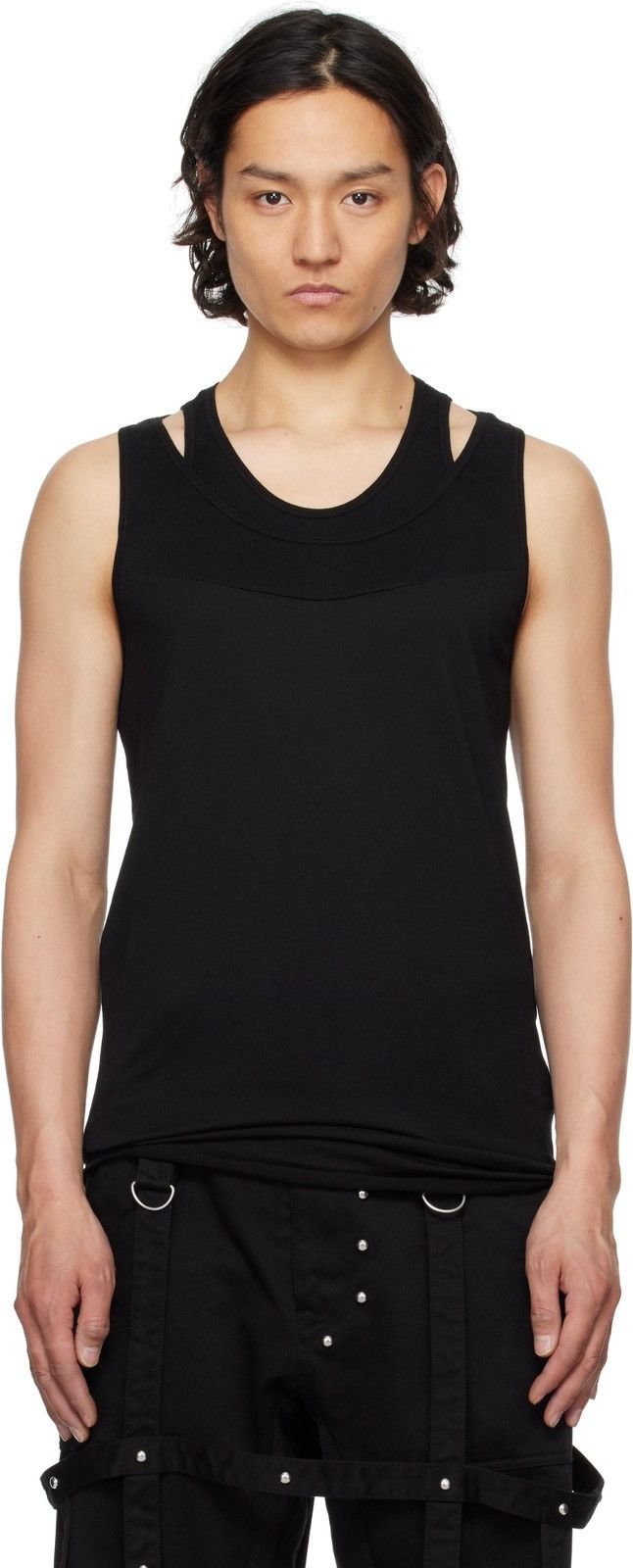 40%Off‼️JULIUS 24FW [ rift; ] Tank Top JULIUS Graphic Tank Top (Black) -FASCINATE