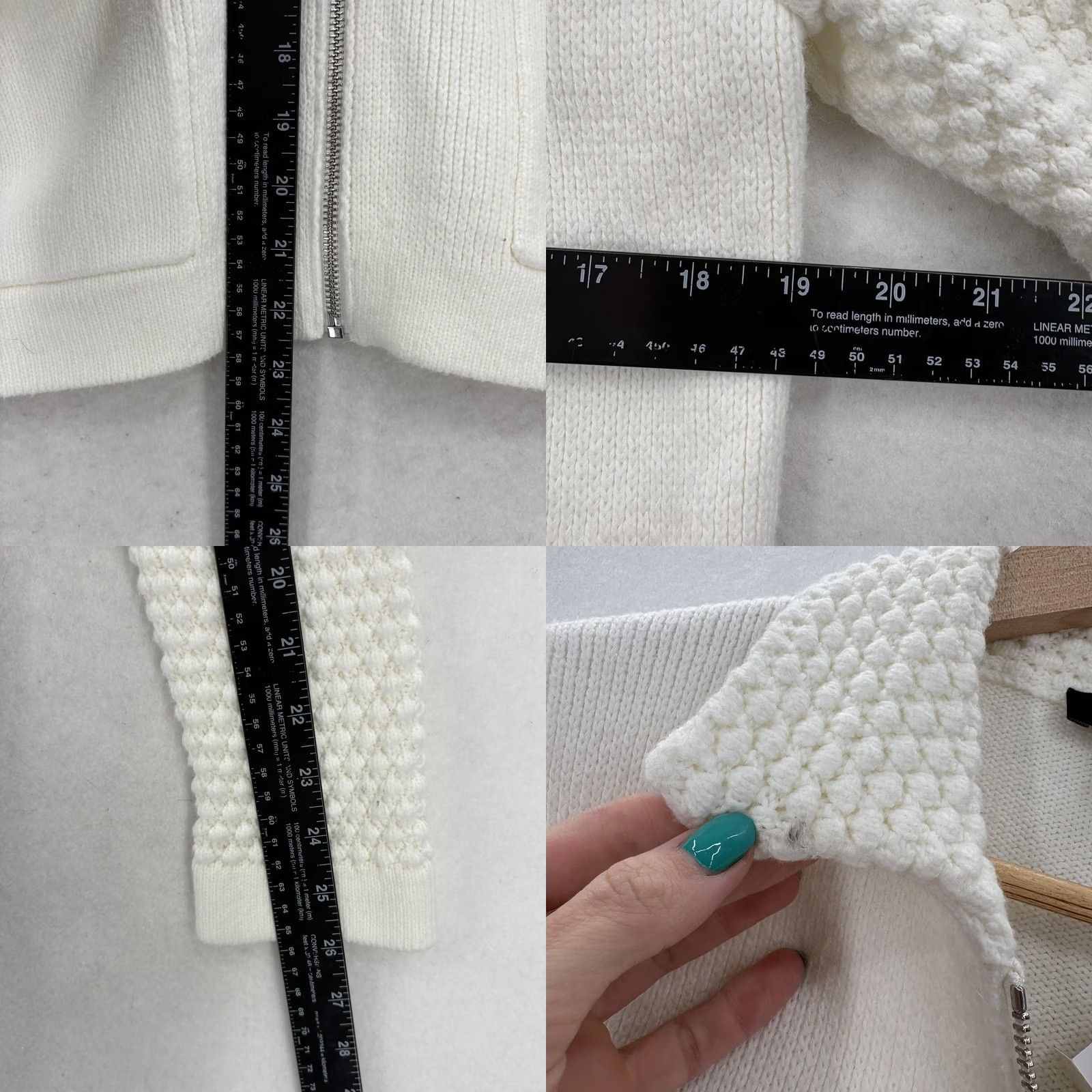 Ann Taylor Ann Taylor Cardigan Sweater Womens Small White Full Zip Collared Pockets Knit Size S / US 4 / IT 40 - 8 Thumbnail