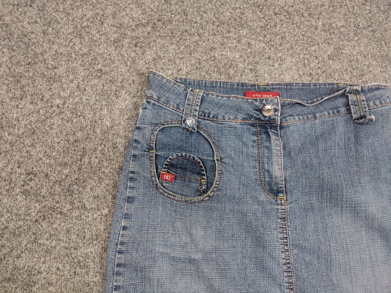 Miss Sixty Miss sixty Style Light faded Medium Denim Skirt Y2K Style Size 31" - 7 Thumbnail