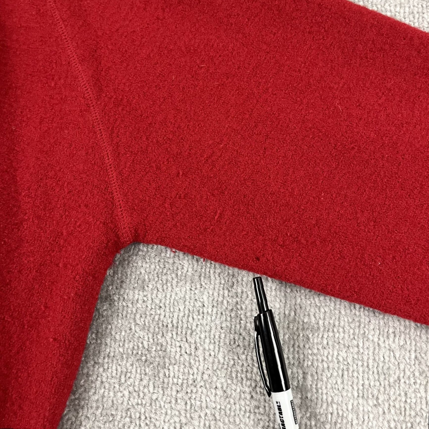 VINTAGE Carraig Donn Sweater Mens M Oversized Red Knit Stitched Wool Open Front Pullover