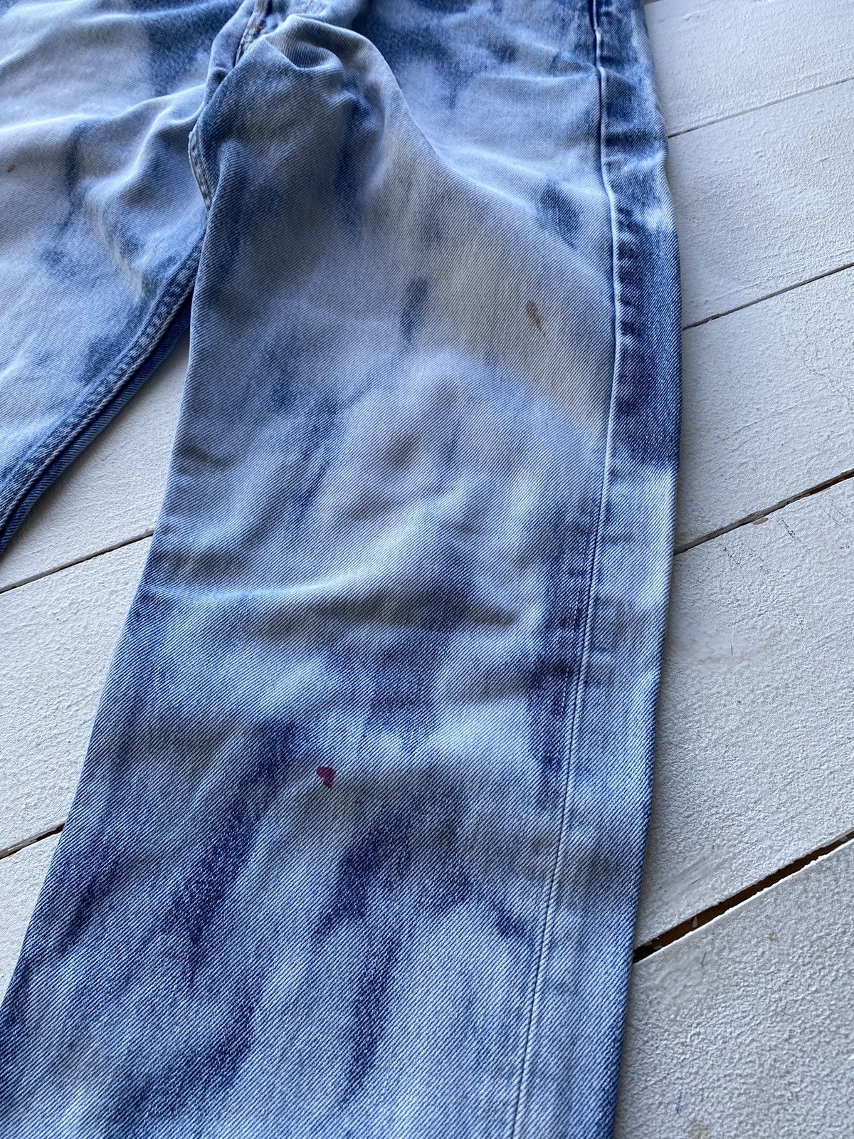 Levi's Vintage Clothing LVC Levis USA Made Custom Distressed Blue Cow Pattern Jeans Size US 32 / EU 48 - 7 Thumbnail