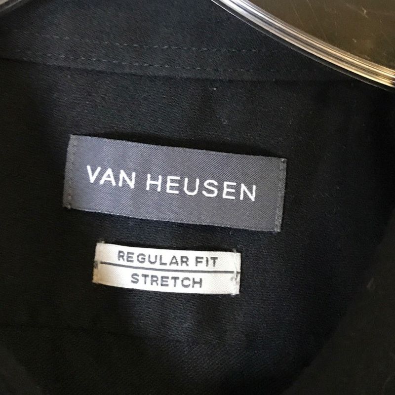 Van Heusen Van Heusen Black Collared Long-Sleeve Men Shirt XXL (34-35) Size US XXL / EU 58 / 5 - 3 Thumbnail