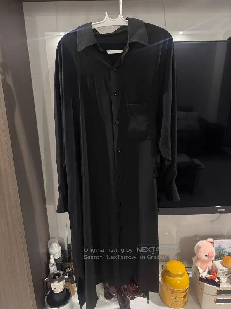 Yohji Yamamoto Yohji Yamamoto size 1 Side drawstring long shirt dress Size S / US 4 / IT 40 - 1 Thumbnail