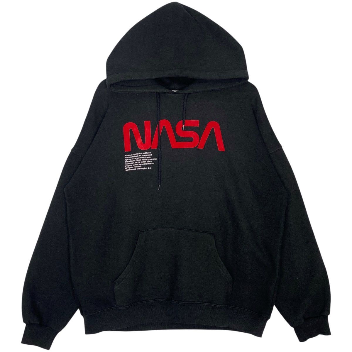 Vintage Vintage NASA Hoodie Sweater Big Logo Printed Black Size L Size US M / EU 48-50 / 2 - 1 Thumbnail