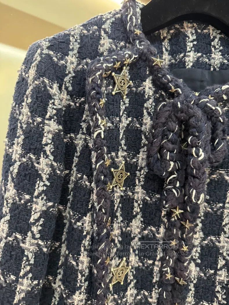Chanel Chanel Dallas series blue and white checkered tweed jacket Size XXS / US 00 / IT 34 - 4 Thumbnail