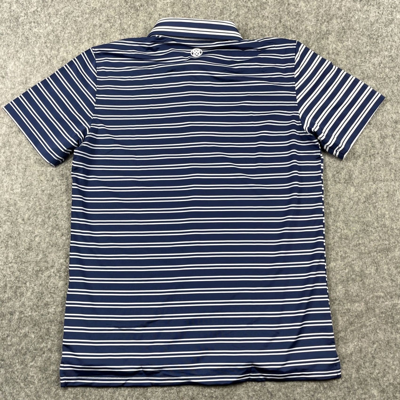 G/FORE G/Fore Polo Shirt Mens M Blue White Offset Stripe Performance Golf NWT Size US M / EU 48-50 / 2 - 3 Thumbnail