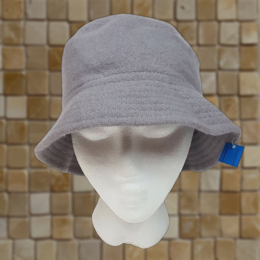 FELT VINTAGE HaT Wool Felt Bucket Hat Womens M Gray Winter Crusher Hat 80s 90s Retro Snow Casual Cap Size ONE SIZE - 1 Thumbnail