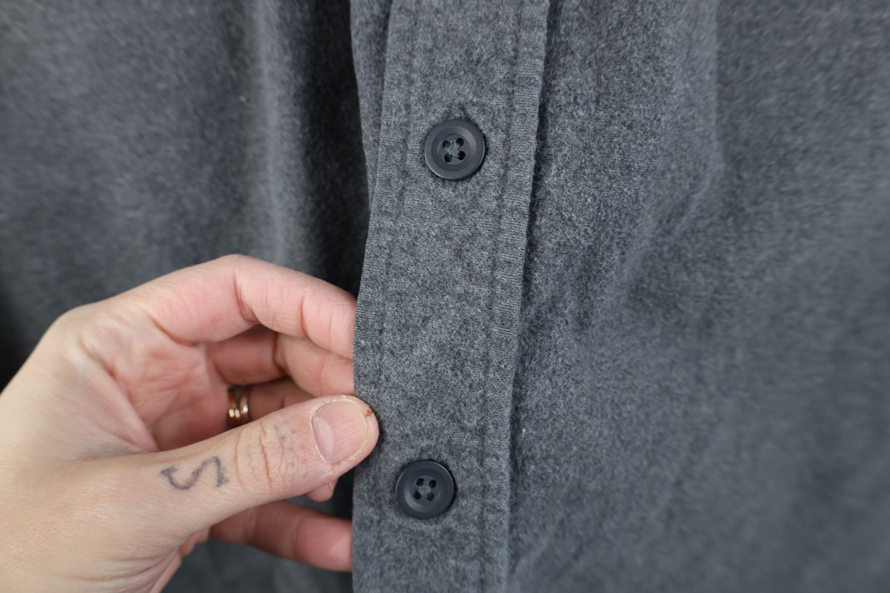 L.L. Bean Vintage 90s LL Bean Heavy Chamois Cloth Button Shirt Gray Size US XXL / EU 58 / 5 - 5 Thumbnail