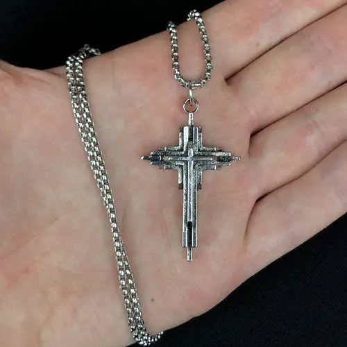 Jewelry Abstract Cross Punk Necklace Chain Size ONE SIZE - 3 Thumbnail