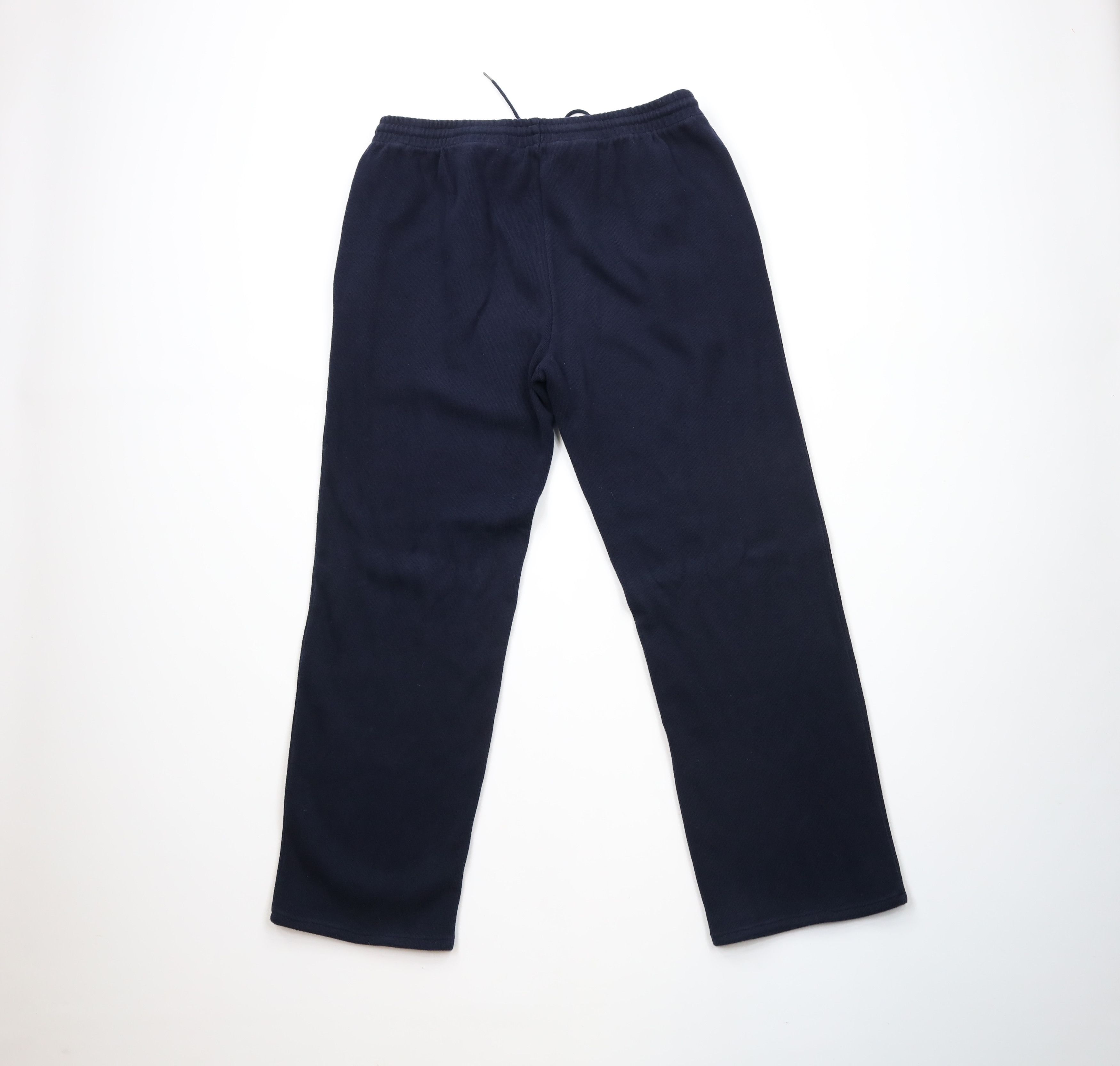 Ralph Lauren × Vintage Vintage 90s Ralph Lauren Ribbed KnitWide Leg Sweatpants Blue Size US 36 / EU 52 - 11 Thumbnail