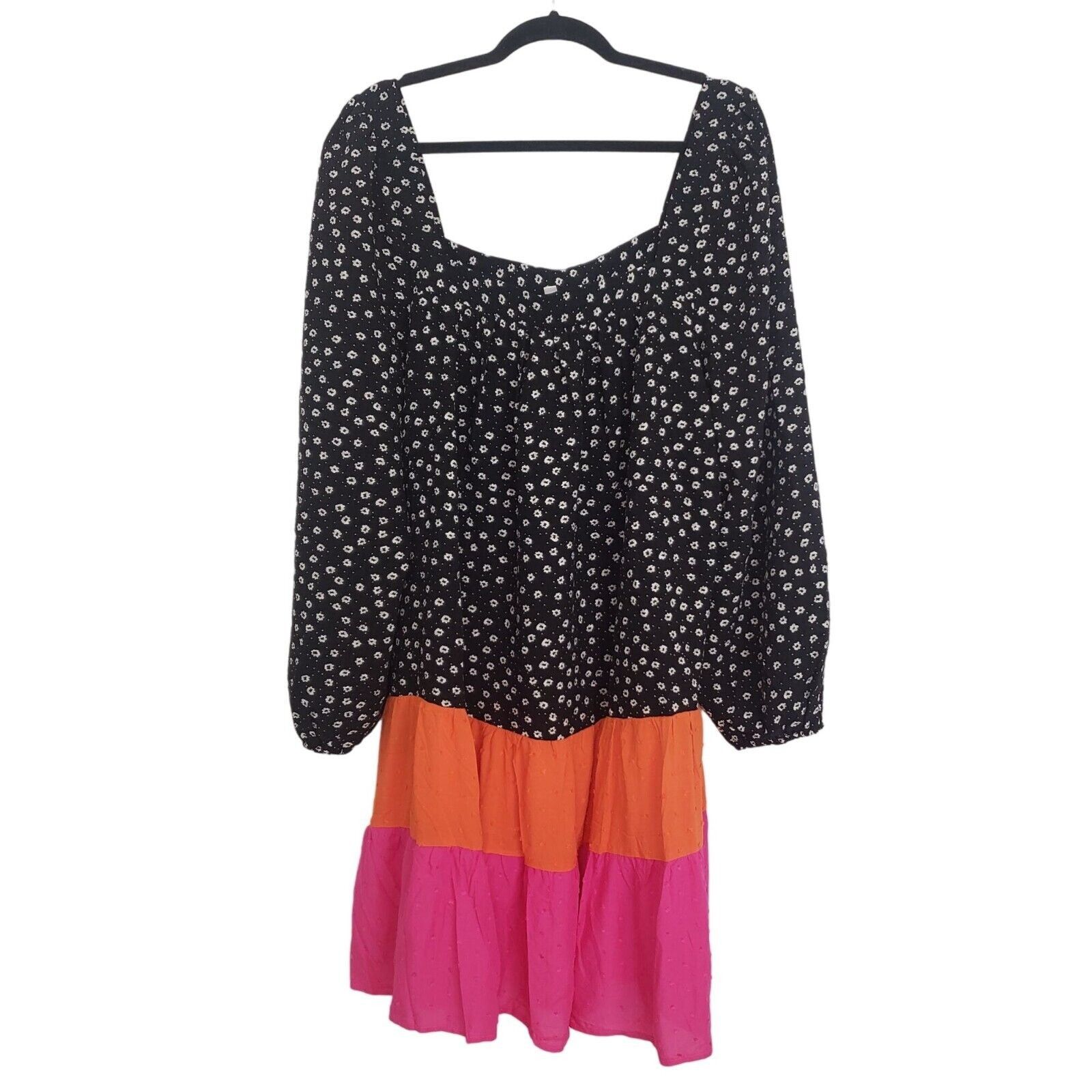 Designer Oddy Dress Womens Size 2XL Black Pink Colorblock Swiss Dot Size XXL / US 16-18 / IT 52-54 - 1 Thumbnail
