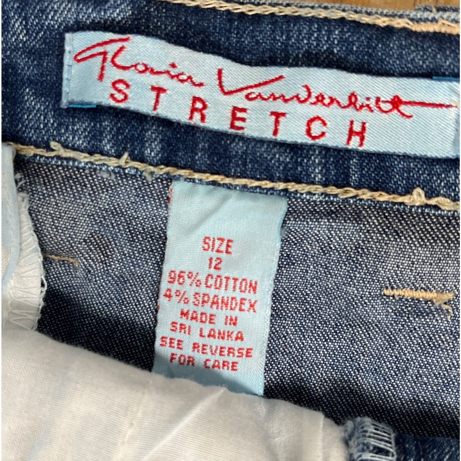 Gloria Vanderbilt Gloria Vanderbilt Skirt Women 12 Blue Denim Grunge Size 34" / US 12 / IT 48 - 3 Thumbnail