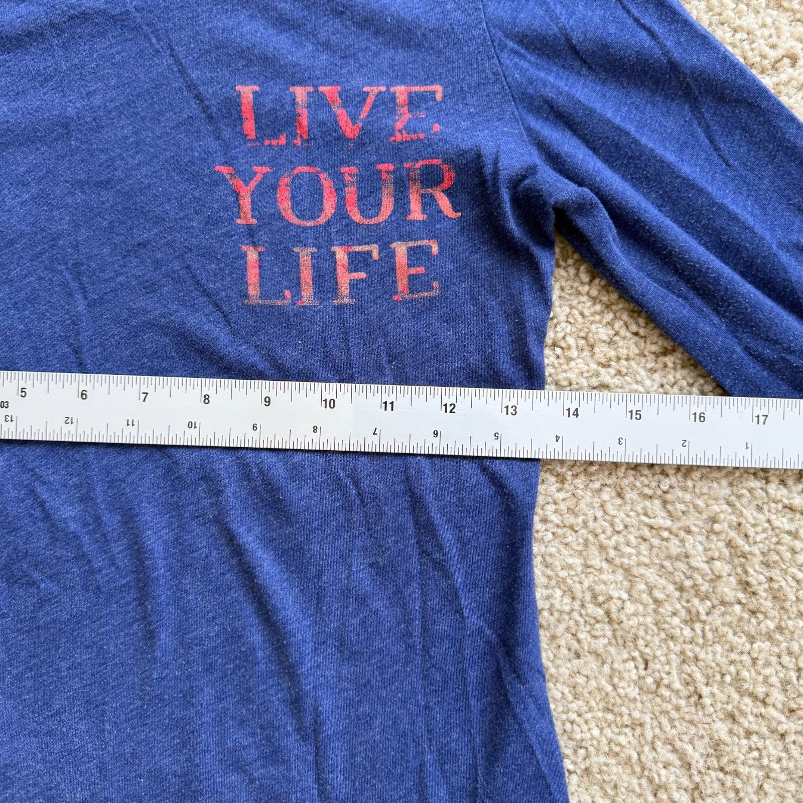 American Eagle Outfitters American Eagle Graphic Long Sleeve Shirt Blue Top XS Size XS / US 0-2 / IT 36-38 - 5 Thumbnail