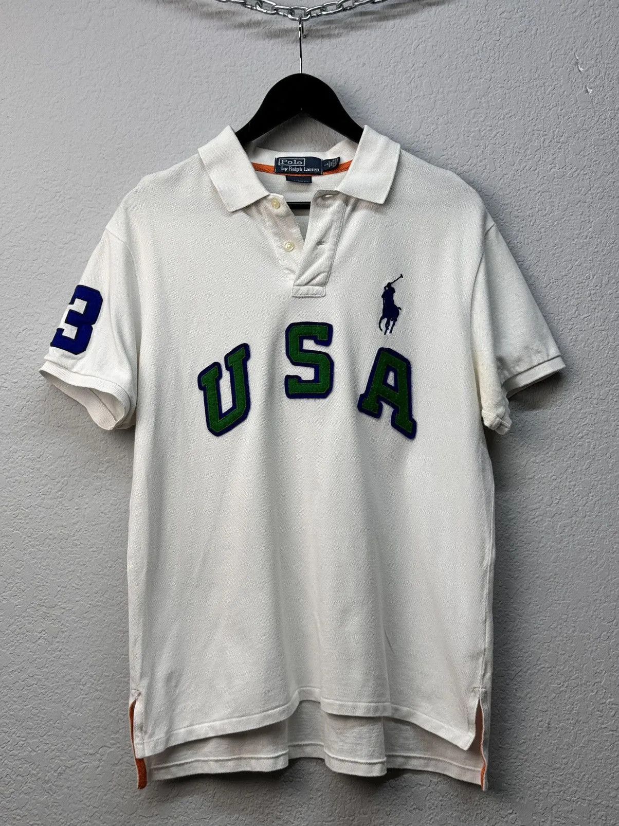 Other Vintage Polo Ralph Lauren USA Polo Shirt Rugby Japanese Size US L / EU 52-54 / 3 - 2 Thumbnail